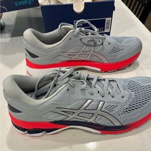 ASICS Women’s Gel Kayano 26 Piedmont Gray/Silver Athletic Shoes NIB